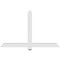 Ekena Millwork Eugene Architectural Grade PVC Gable Bracket, 60"W x 37 1/2"H x 2"D x 4"F, 15/12 Pitch GBP060X38X0204EUG00 - alternate 2